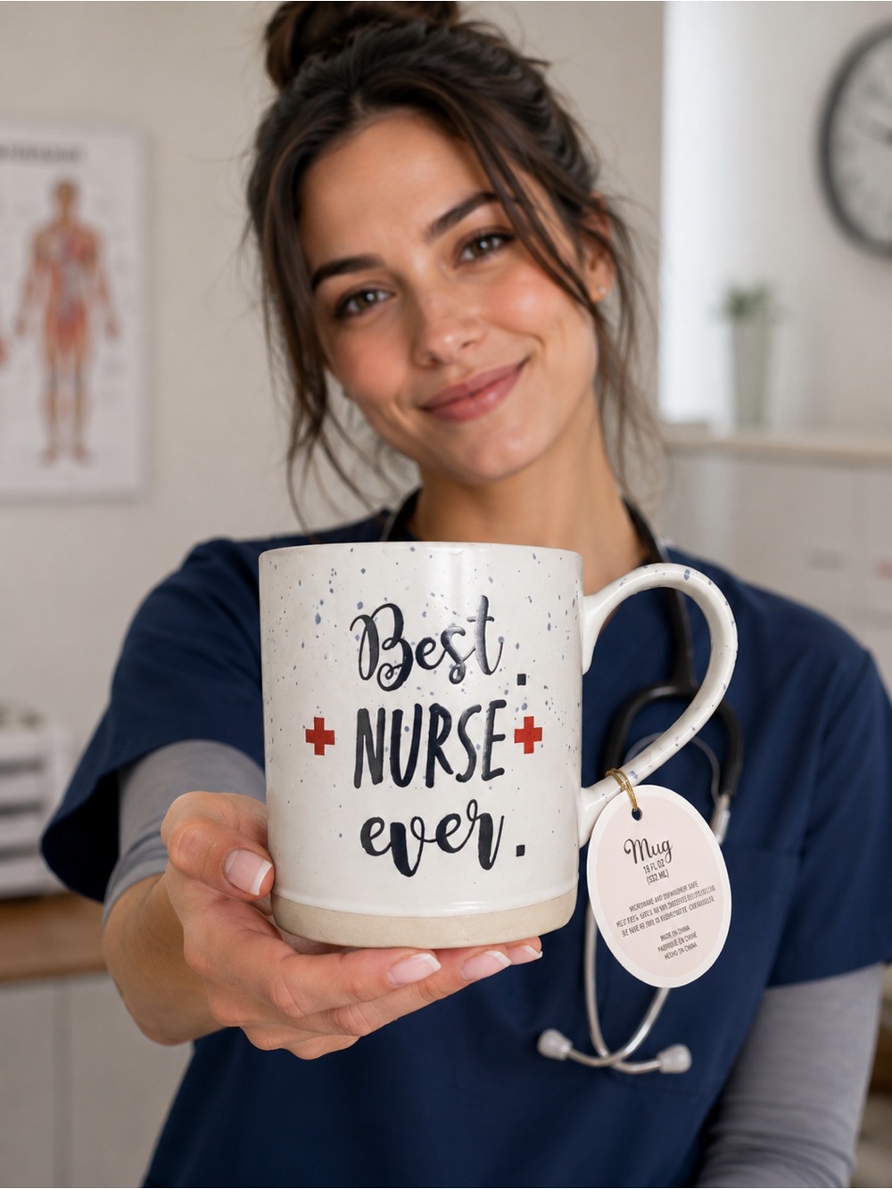 NEW Best Nurse Ever Ceramic Mug | 18 oz | Nurse Gift